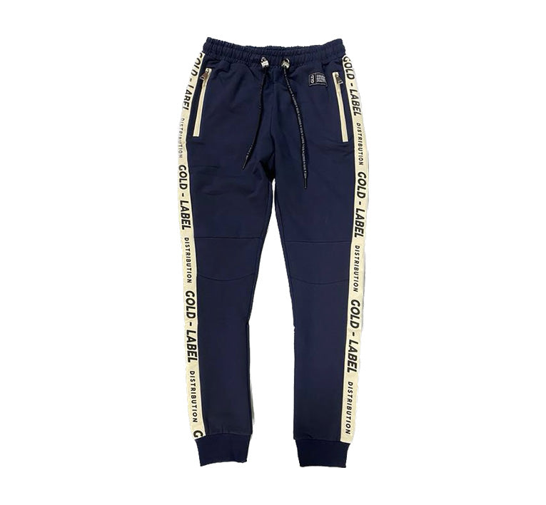 Blue & tan Gold Label track suit